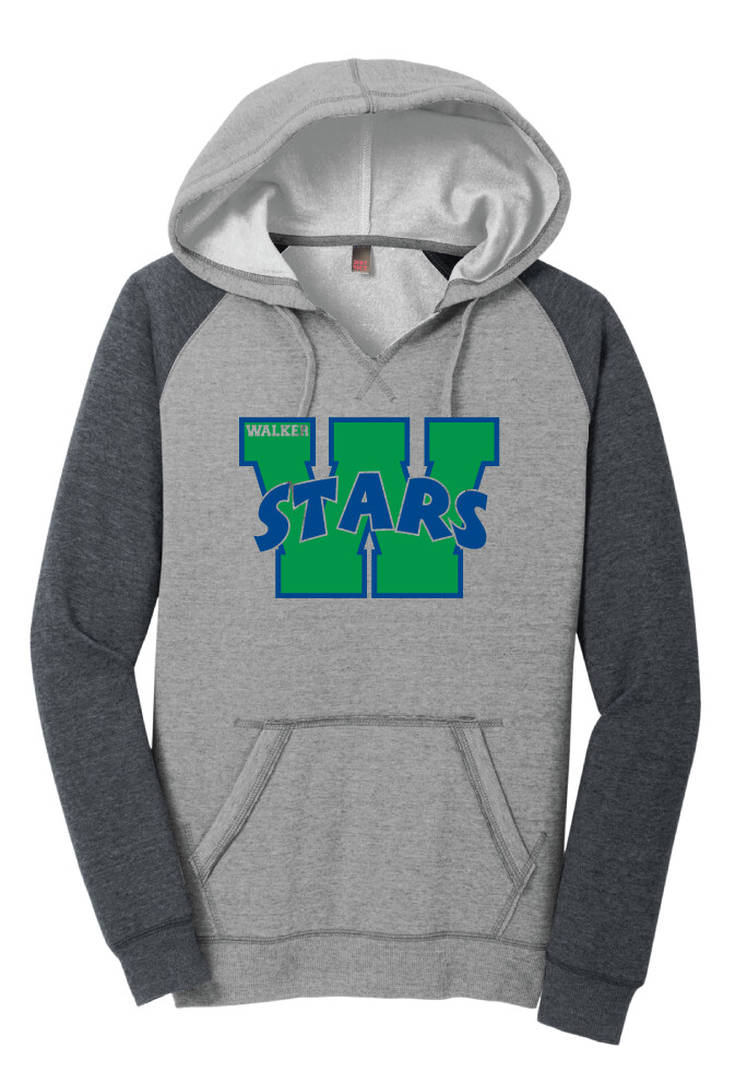 Walker Elementary - W - Lightweight Raglan Hoodie, Color: Heathered Grey
