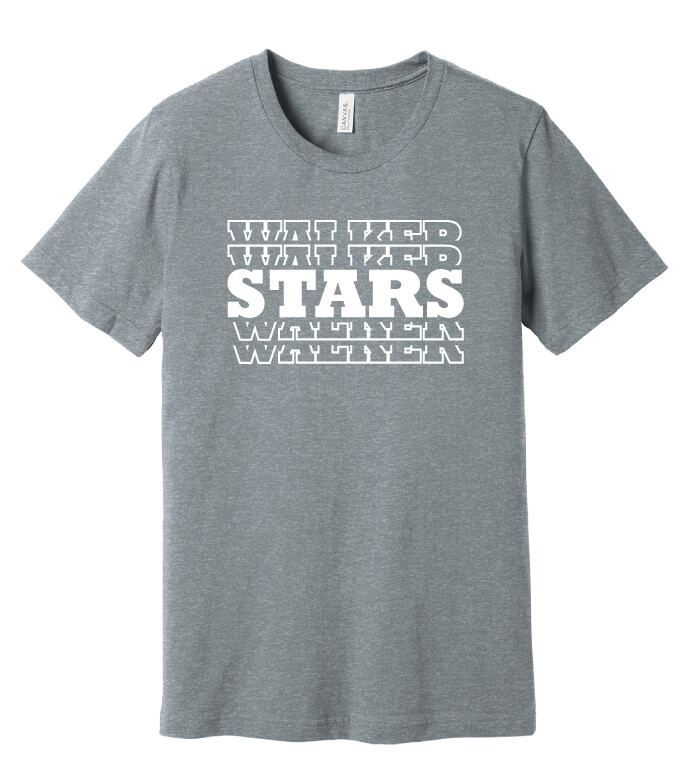 Walker Elementary - Stars - Bella+Canvas Short Sleeve, Color: Athletic Heather