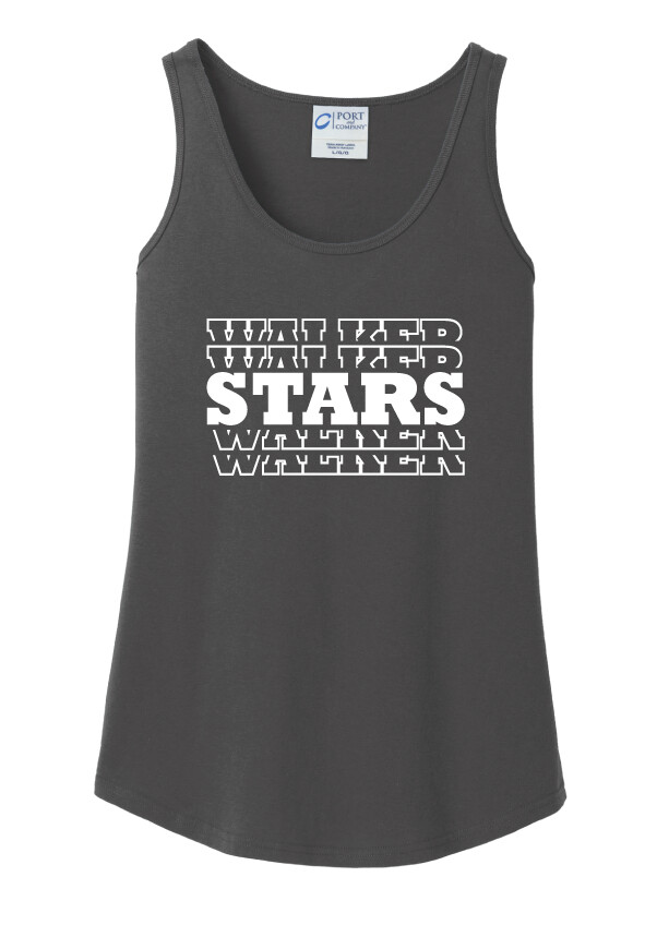 Walker Elementary - Stars - Cotton Tank, Color: Charcoal