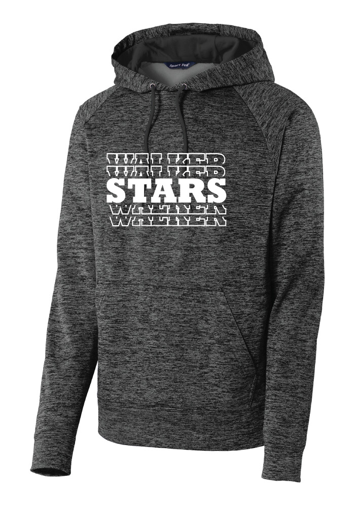 Walker Elementary - Stars - Electric Dri-Fit Hoodie, Color: Grey Black