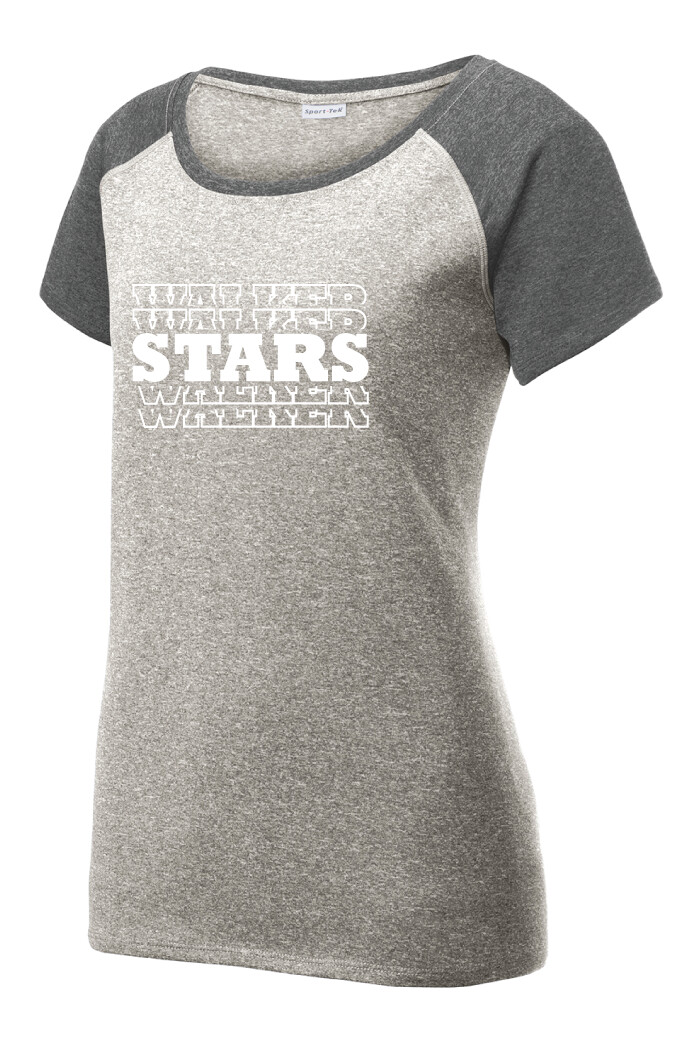 Walker Elementary - Stars - Heather Scoop Neck, Color: Grey / Graphite
