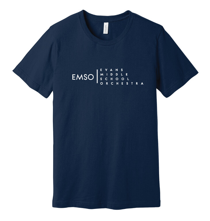 Evans Orchestra - EMSO - Bella+Canvas Short Sleeve, Color: Navy