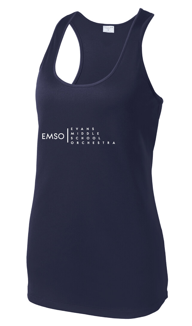 Evans Orchestra - EMSO - Dri-Fit Racerback Tank, Color: Navy