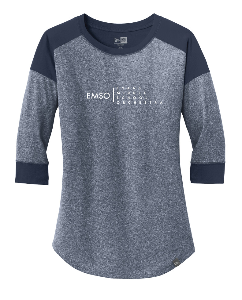 Evans Orchestra - EMSO - 3/4 Sleeve Baseball Raglan Tee, Color: Navy / Navy
