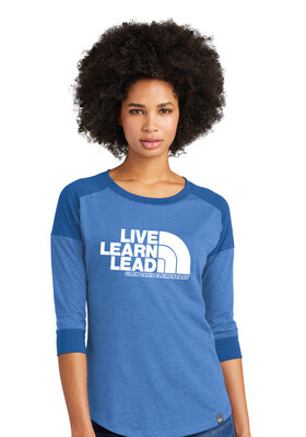 Glen Oaks Elementary - North Face - 3/4 Sleeve Baseball Raglan Tee