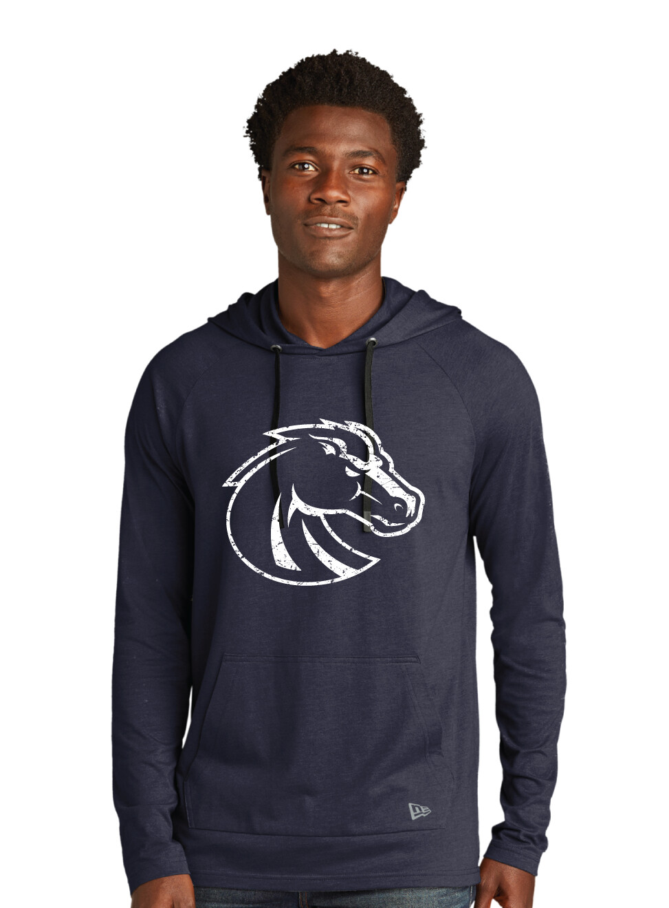 Boyd Football - Distressed Bronco 
- Triblend Hoodie
