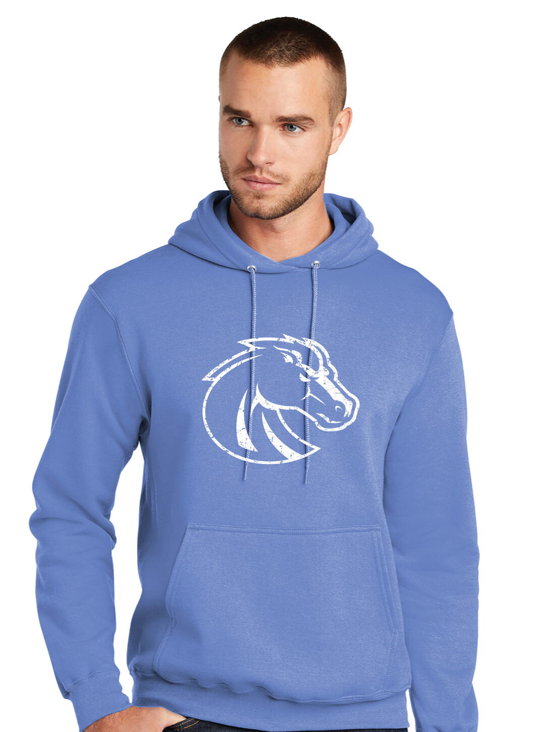 Boyd Football - Distressed Bronco - Hoodie
