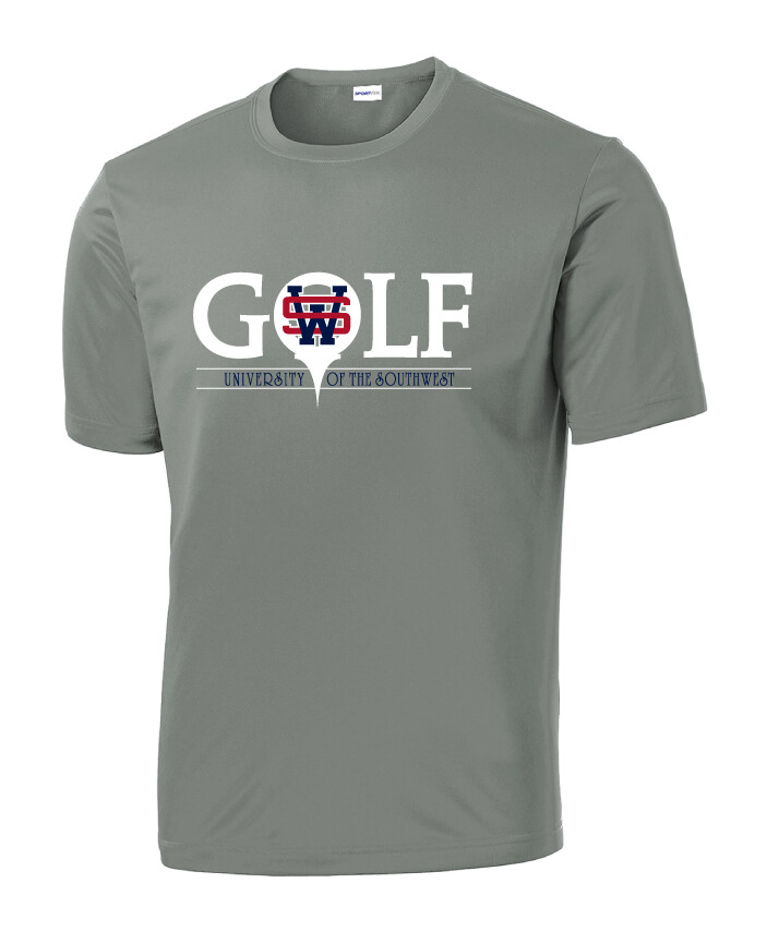 USW Golf - Golf - Dri-Fit Short Sleeve, Garment Color: Grey Concrete