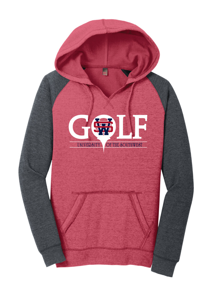 USW Golf - Golf - Lightweight Raglan Hoodie, Garment Color: Heather Red