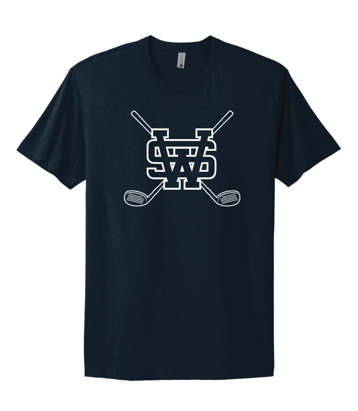 USW Golf - Outline - Next Level Short Sleeve, Garment Color: Navy