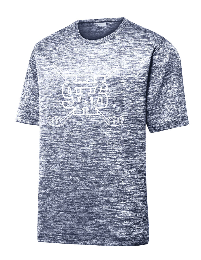 USW Golf - Outline - Electric Dri-Fit Short Sleeve, Garment Color: Navy