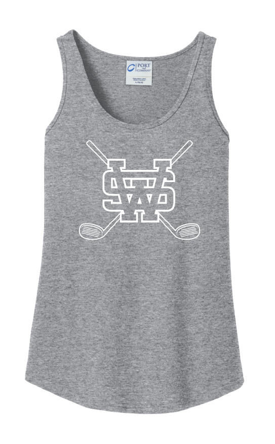 USW Golf - Outline - Cotton Tank, Garment Color: Grey