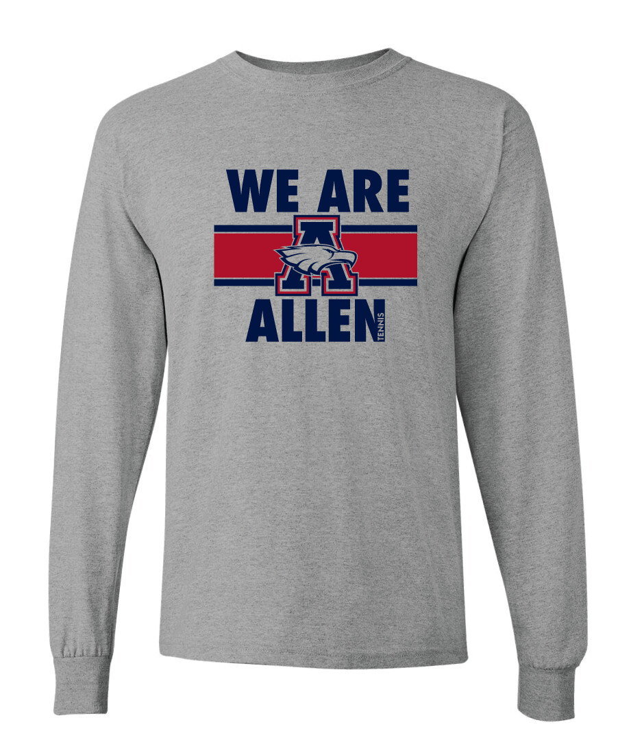 Allen Tennis - We Are Allen - Long Sleeve, Color: Sport Grey