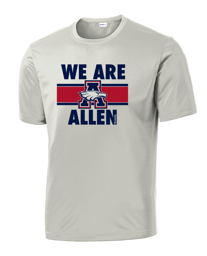 Allen Tennis - We Are Allen - Dri-Fit Short Sleeve, Color: Silver