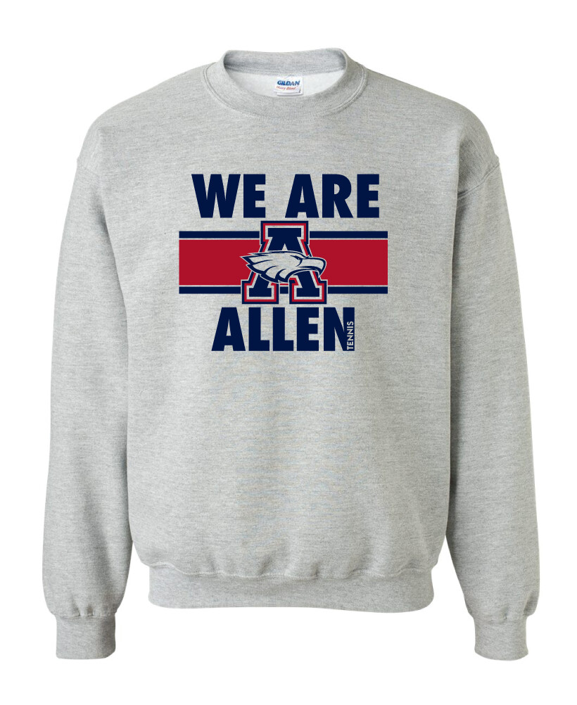 Allen Tennis - We Are Allen - Crew Sweatshirt, Color: Sport Grey