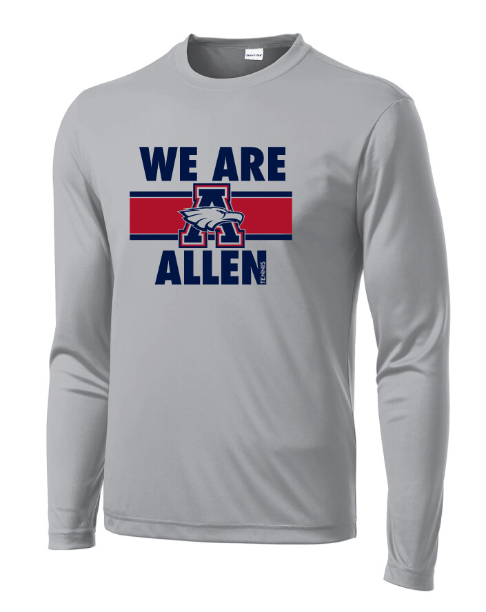 Allen Tennis - We Are Allen - Dri-Fit Long Sleeve, Color: Silver