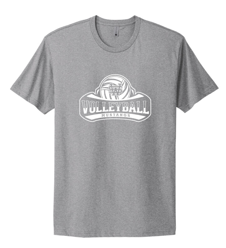 USW Volleyball - Big White - Next Level Short Sleeve, Color: Heather Grey
