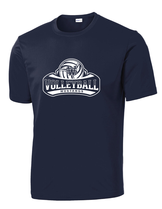 USW Volleyball - Big White - Dri-Fit Short Sleeve, Color: Navy