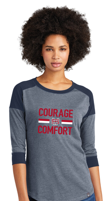 USW Volleyball - Courage - 3/4 Sleeve Baseball Raglan Tee