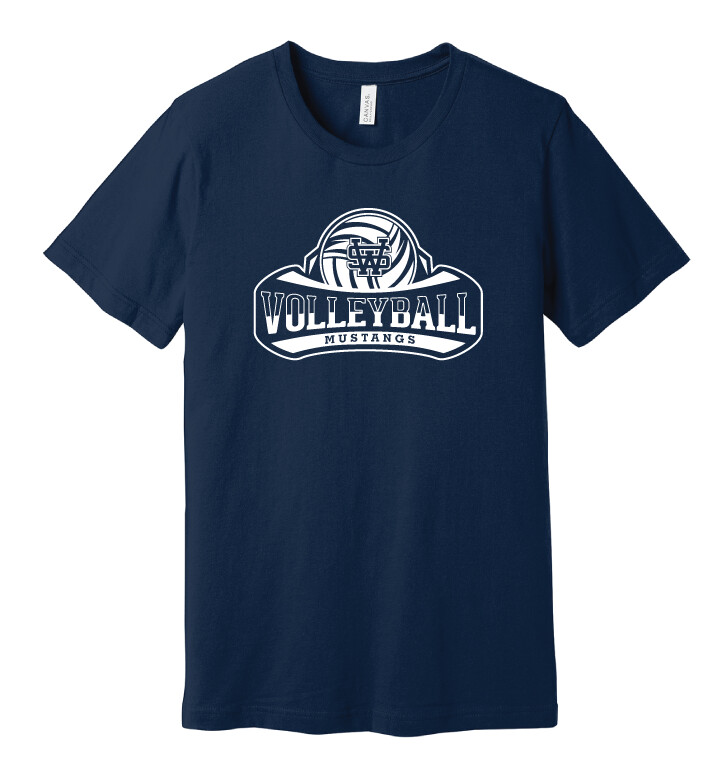 USW Volleyball - Big White - Bella+Canvas Short Sleeve, Color: Navy