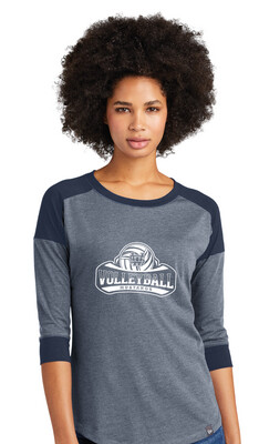 USW Volleyball - Big White - 3/4 Sleeve Baseball Raglan Tee