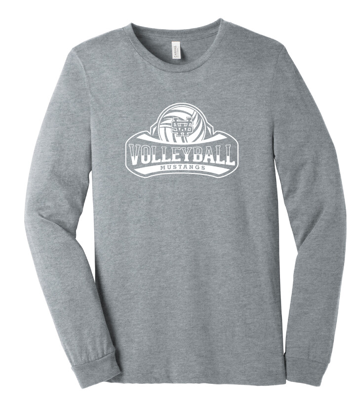 USW Volleyball - Big White - Bella+Canvas Long Sleeve, Color: Athletic Heather
