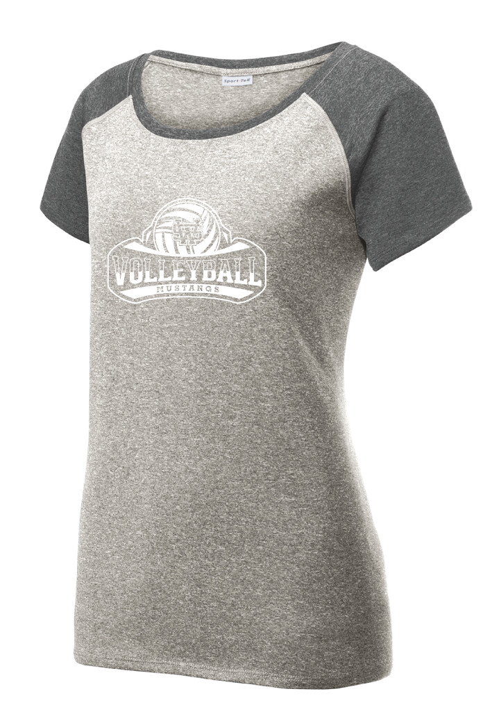 USW Volleyball - Big White - Heather Scoopneck, Color: Grey / Graphite
