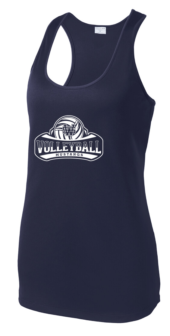 USW Volleyball - Big White - Dri-Fit Racerback Tank, Color: Navy
