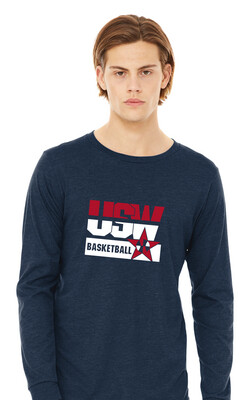 USW Basketball - Red White Blue - Bella+Canvas Long Sleeve