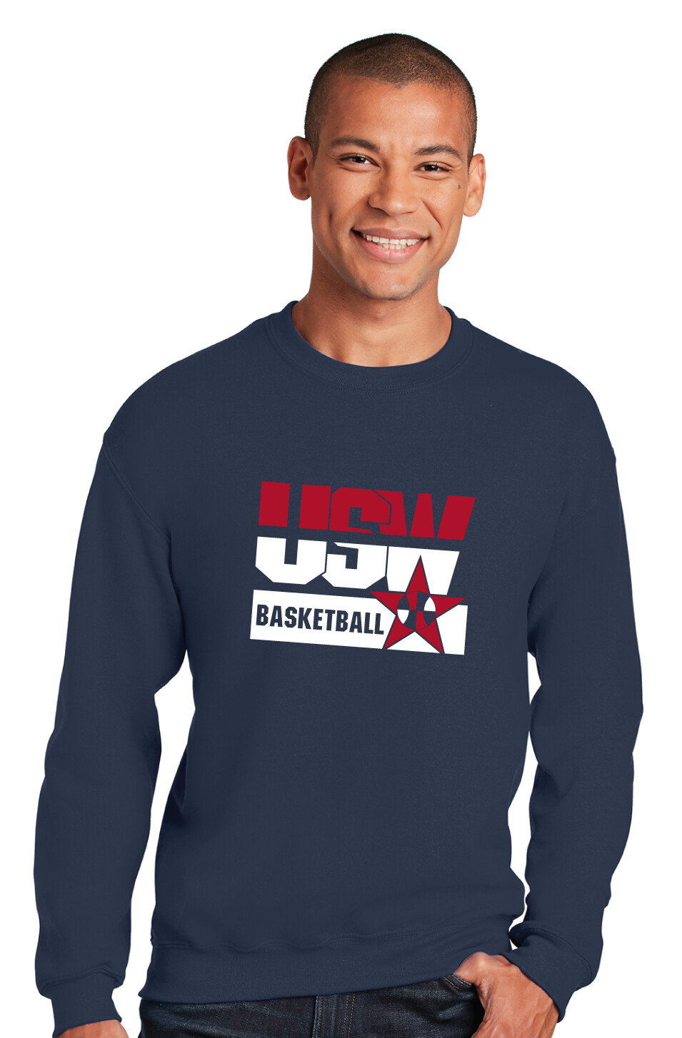 USW Basketball - Red White Blue - Crew Sweatshirt