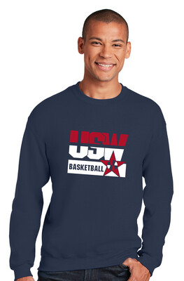 USW Basketball - Red White Blue - Crew Sweatshirt