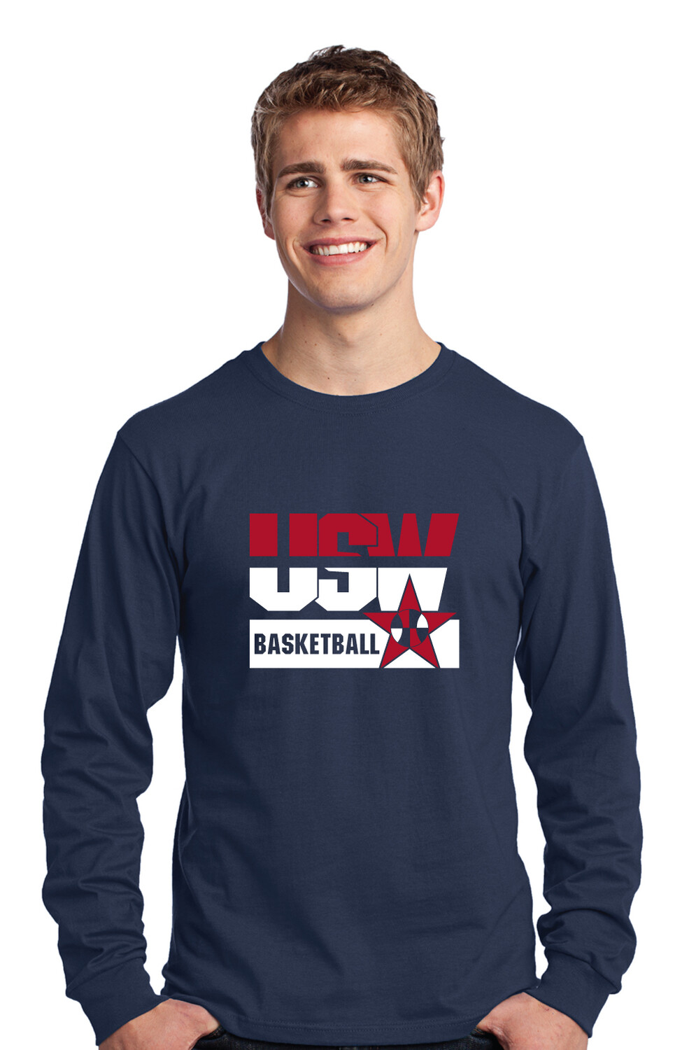 USW Basketball - Red White Blue - Long Sleeve