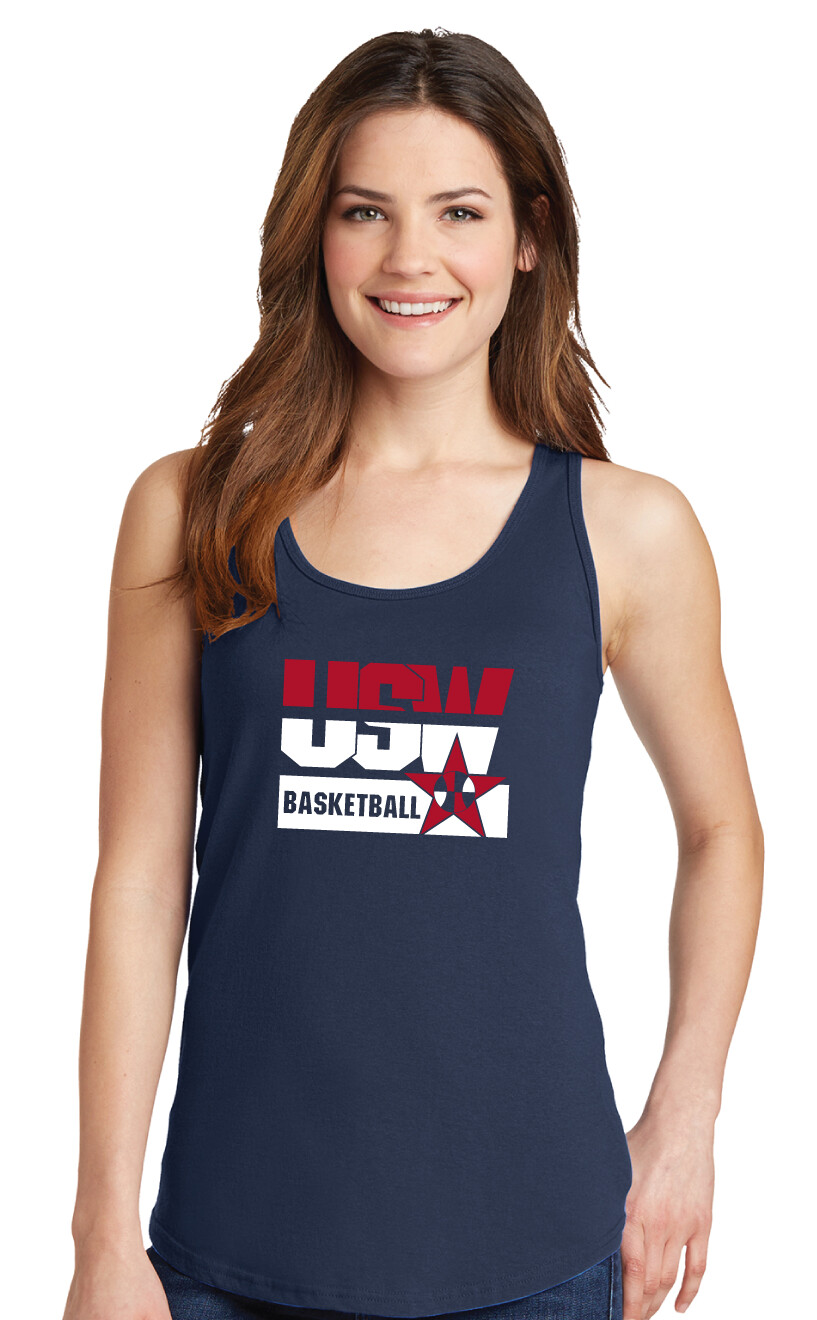 USW Basketball - Red White Blue - Cotton Tank