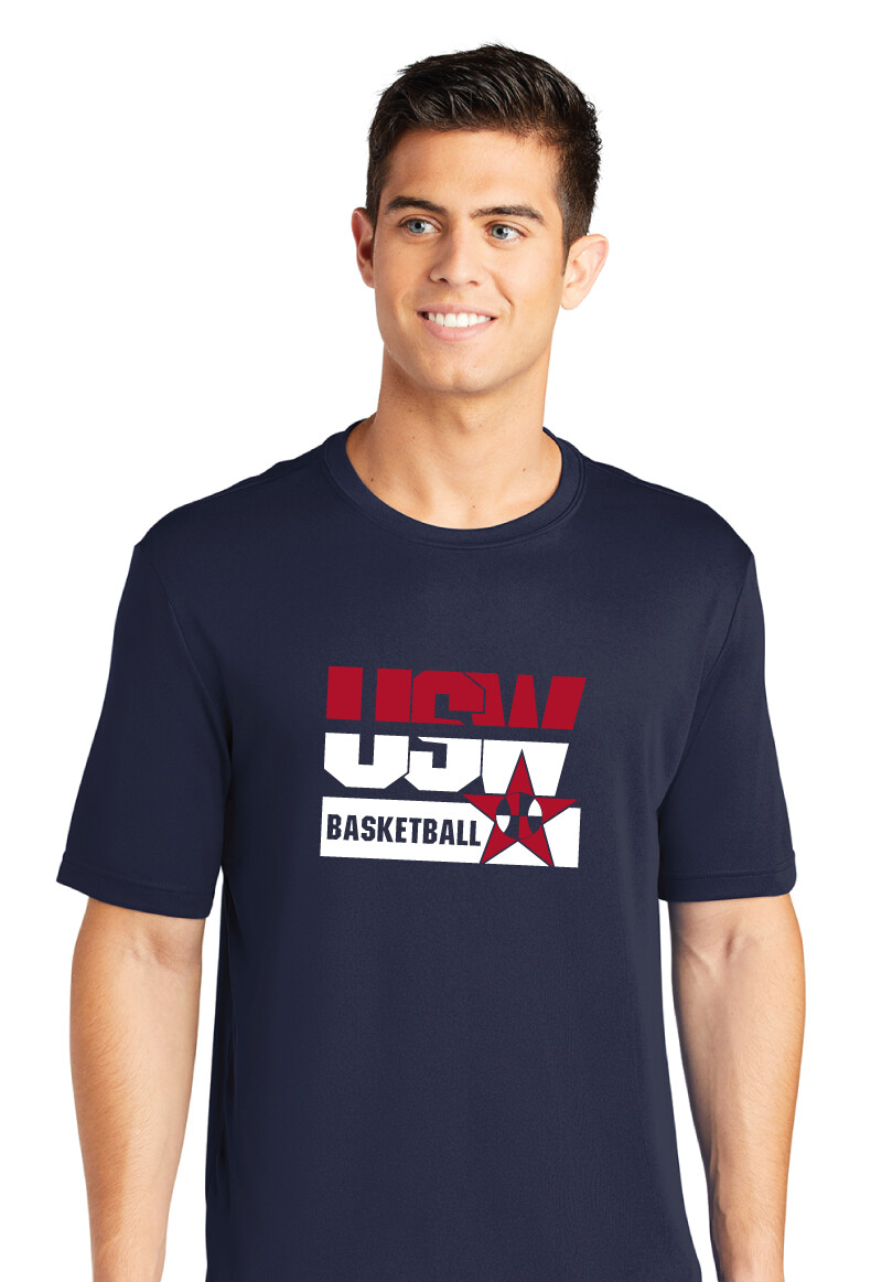 USW Basketball - Red White Blue - Dri-Fit Short Sleeve