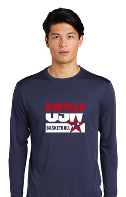USW Basketball - Red White Blue - Dri-Fit Long Sleeve