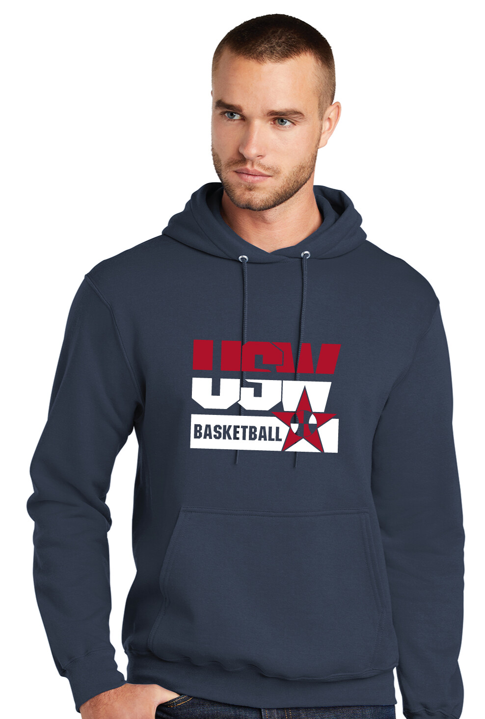 USW Basketball - Red White Blue - Hoodie
