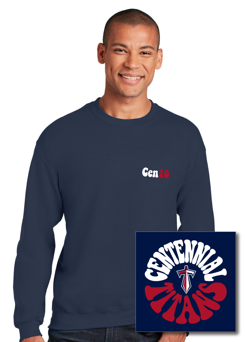 Centennial Football - Funky Circle - Crew Sweatshirt