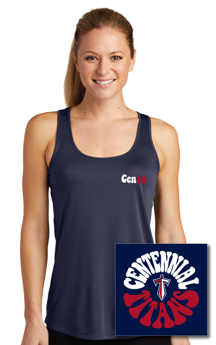 Centennial Football - Funky Circle - Dri-Fit Racerback Tank