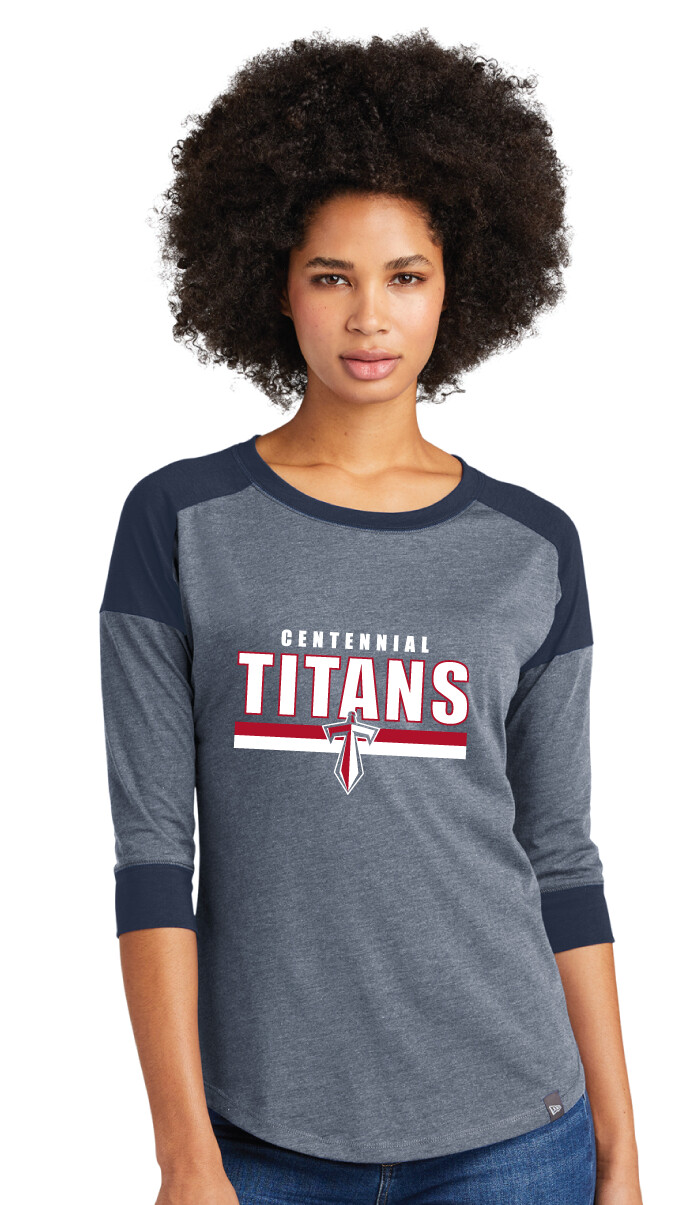 Centennial Football - Titans - 3/4 Sleeve Baseball Raglan Tee