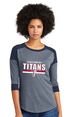 Centennial Football - Titans - 3/4 Sleeve Baseball Raglan Tee