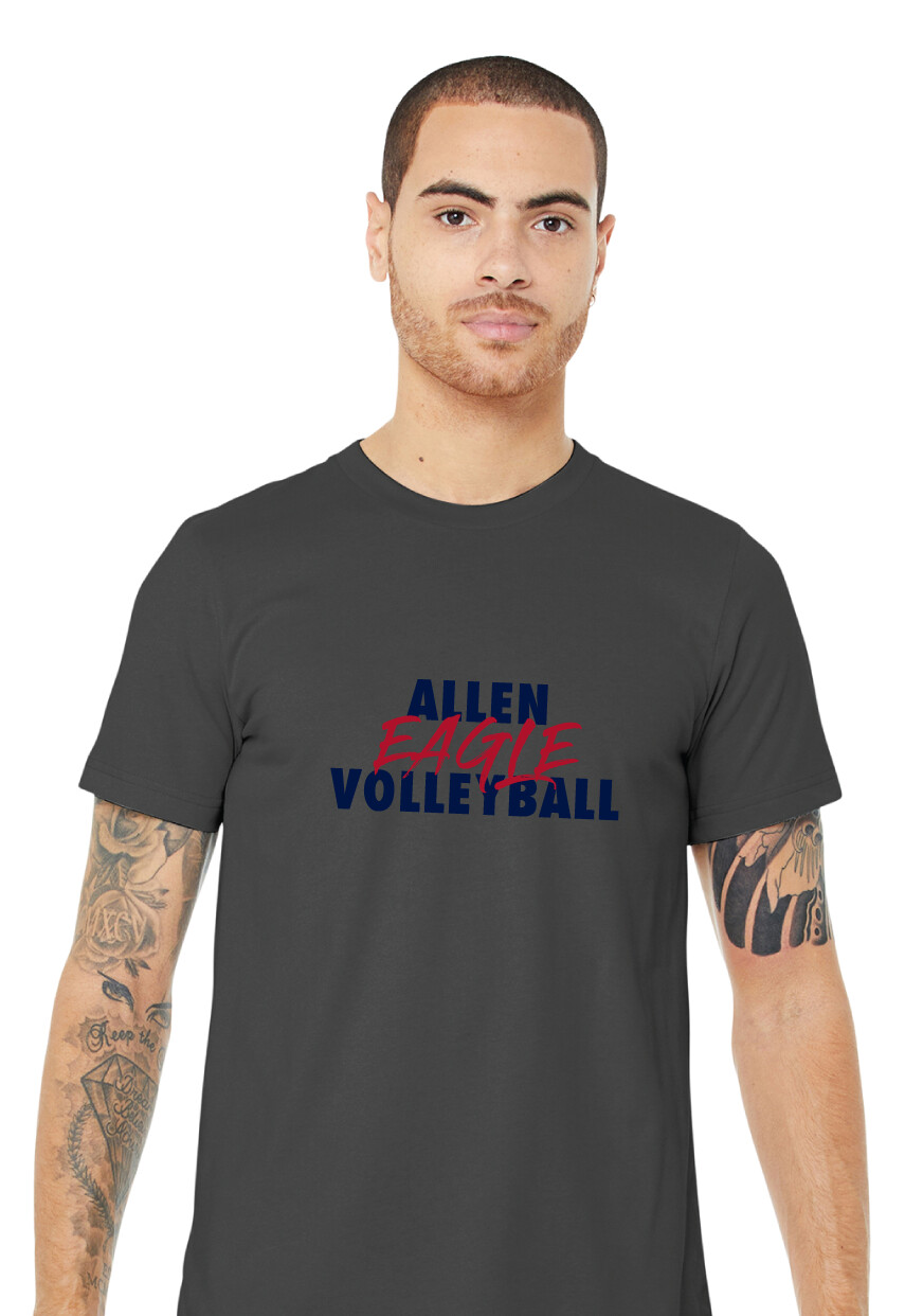 Allen Volleyball - Block Script - Bella+Canvas Short Sleeve