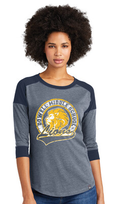 Dowell - Distressed Circle - 3/4 Sleeve Baseball Raglan Tee