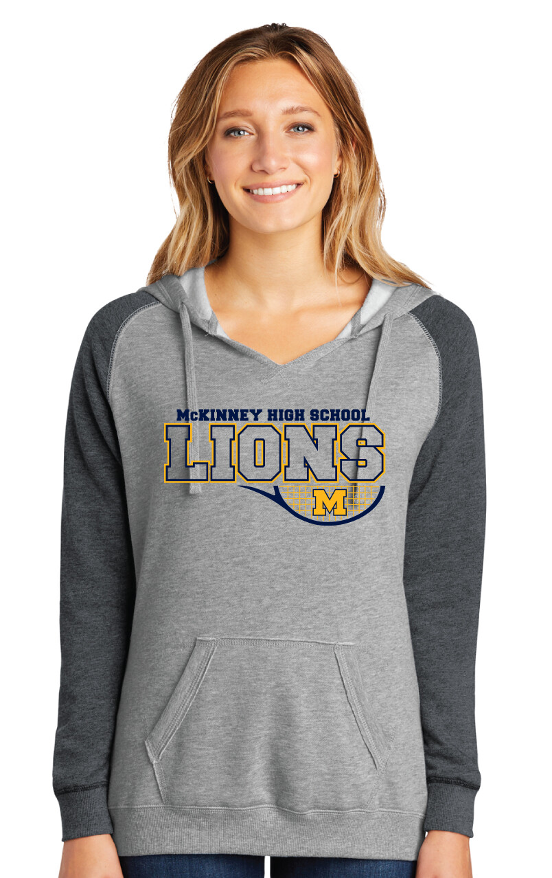 McKinney Tennis - Half Racket - Lightweight Raglan Hoodie