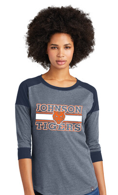 Scott Johnson - Block Lines - 3/4 Sleeve Baseball Raglan Tee