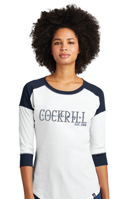 Cockrill MS - Thin Script -  3/4 Sleeve Baseball Raglan Tee