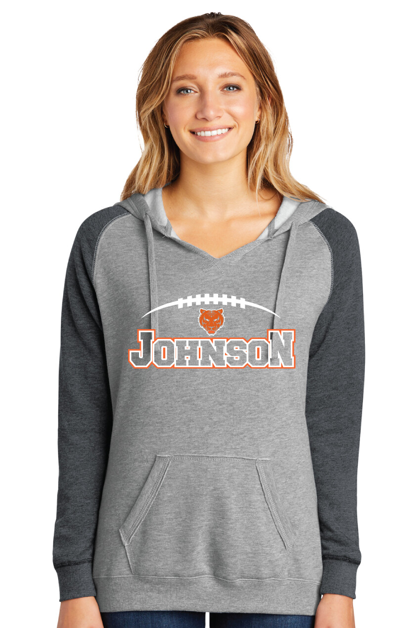 Johnson Football - Laces - Lightweight Raglan Hoodie