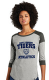 Johnson Athletics - Varsity - 3/4 Sleeve Baseball Raglan Tee