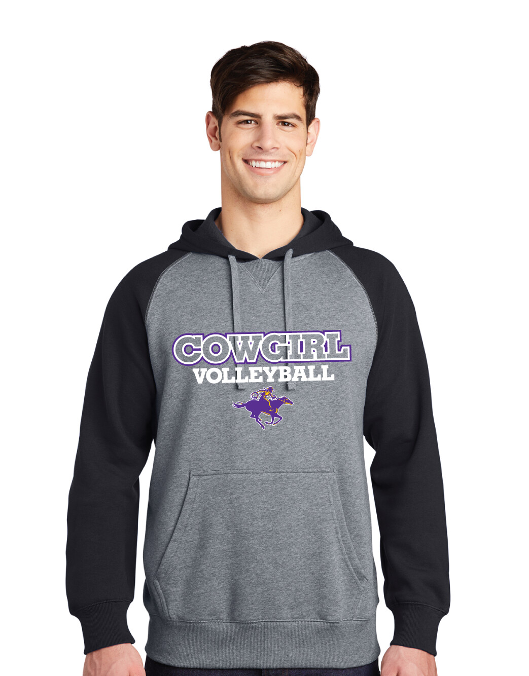 HSU Volleyball - VB Rider - Raglan Hoodie