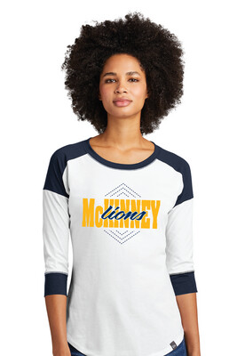 McKinney Volleyball - Diamond - 3/4-Sleeve Raglan Tee