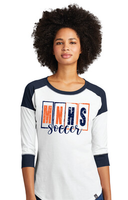 North Soccer - MNHS - 3/4 Sleeve Baseball Raglan Tee